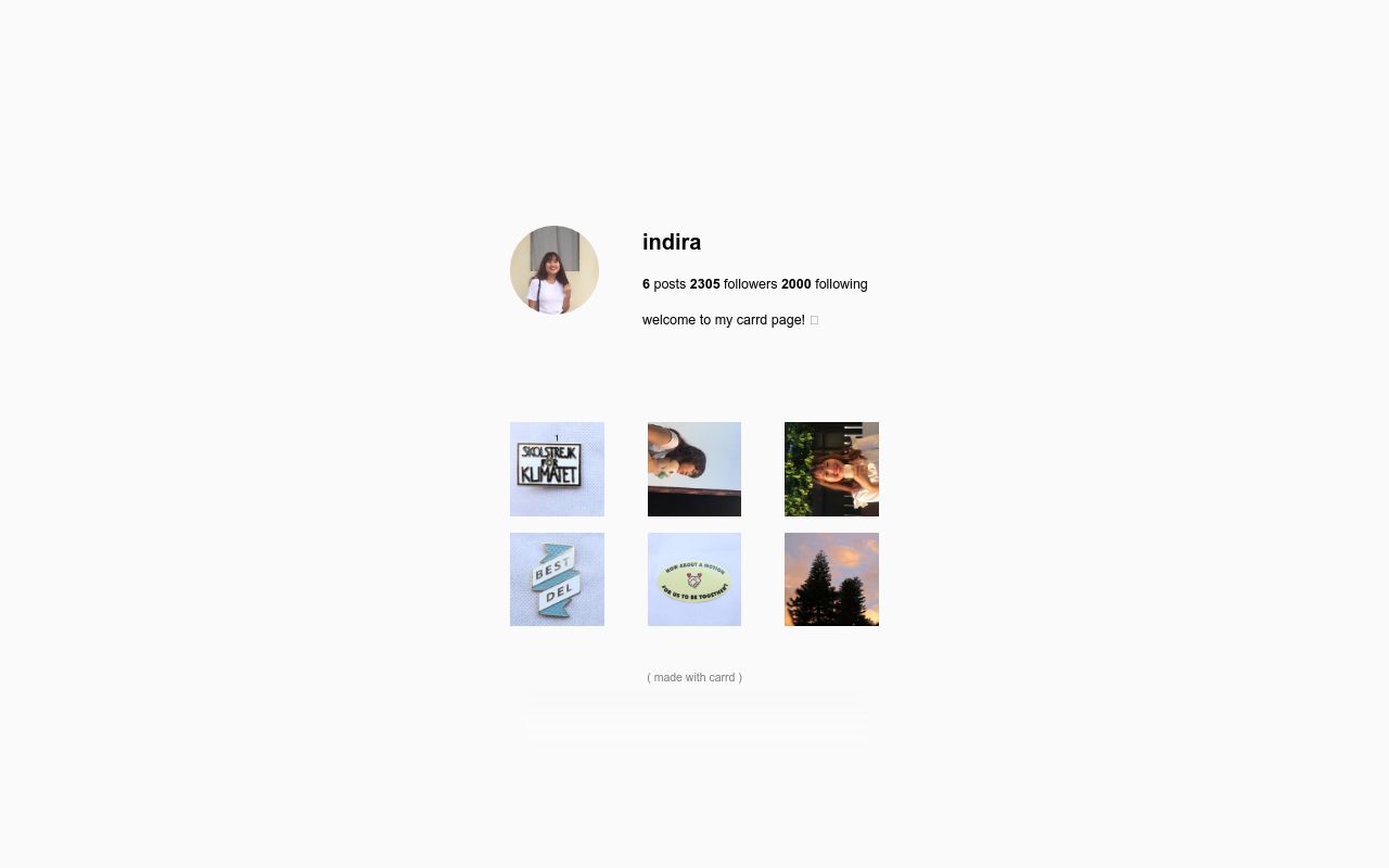 Carrd profile picture for @indira